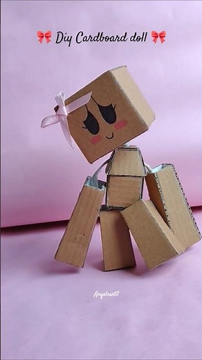 DIY Cardboard Ragdoll tutorial🎀✨#diy #doll#cardboardcraft #craft #cute #trending #new #ytshorts #fyp