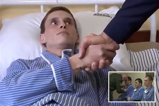 Russian soldiers appear terrified as they are awarded medals for Ukraine