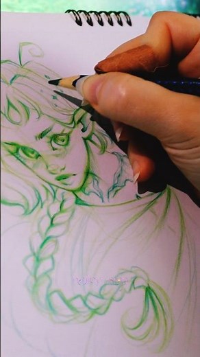 PENCIL DRAWING for sleep 🫧✏️ ASMR 💫 #asmrdrawing #sketchbookart #characterdesign