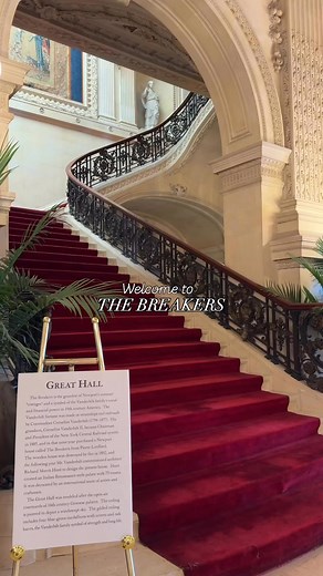Step inside The Breakers 🏰✨ Built as a summer retreat for the Vanderbilt family, this iconic estate is a stunning example of Gilded Age luxury and drama. With its grand rooms, intricate details, and ocean views, The Breakers remains a testament to a time of extraordinary opulence and ambition. | Newport Mansions