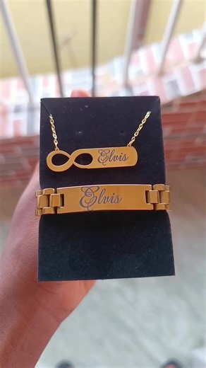 Unisex Customized Bracelet & Necklace Combo ❤️✨ Because love is sweet… but matching jewelry is sweeter 🤪💗 You Your Person = Dripping in Personalized Luxury This unisex customized necklace and bracelet set is perfect for couples, besties, siblings, soft life partners, or “it’s complicated but we move” 😂 Engrave your name, date, initials, power word, or special message and carry your person everywhere (without putting them inside your handbag 😌). ✨ High-quality stainless steel ✨ Durable & long