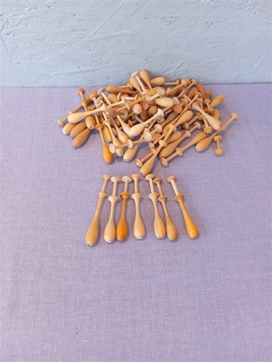 Vintage Swedish Lace Bobbins - Set of 60 - 1970s - Traditional Scandinavian Wood Lace Making Tools. - Etsy