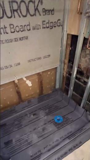 Vinyl shower pan installation #howto #diy