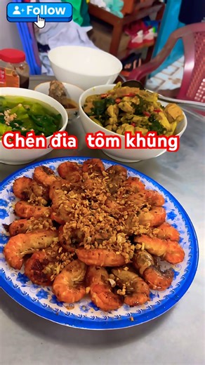 Chén đĩa tôm khũng#food #mukbang #cooking