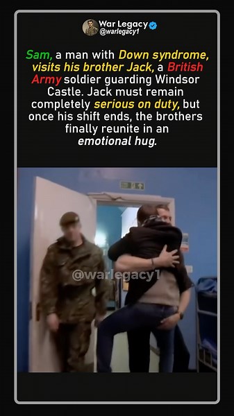 Man With Down Syndrome Finally Hugs His Brother, a British Soldier ❤️ #shorts