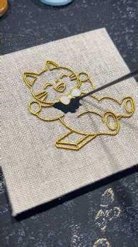 Handmade Enameling Intricate Wire Inlay Cat’s Swing Fun Time Art