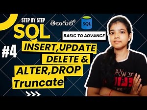 INSERT UPDATE, DELETE & ALTER Table,DROP & TRUNCATE in SQL With Example | SQL Tutorial in Telugu 4