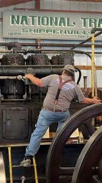 150HP Turner Fricke Engine Startup 👍 Coolspring Engine Museum #shorts