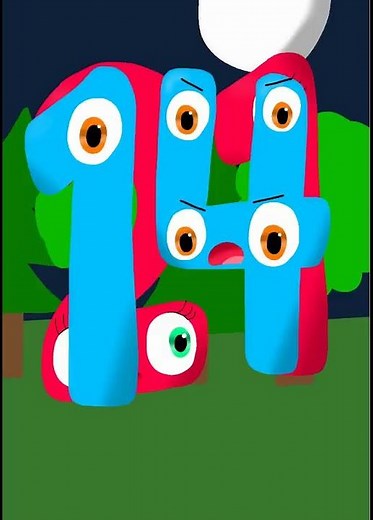 Endless Numbers 21 and 14 nighttime