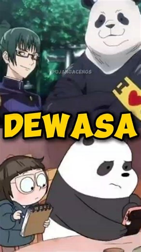 These two besties are all grown up now🥀 #jujutsukaisen #jjk #shorts #anime #webarebears #maki #panda