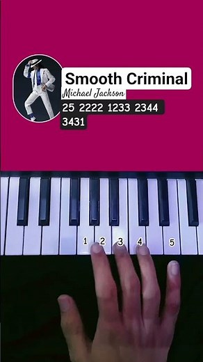 Michael Jackson - Smooth Criminal (Easy Piano Tutorial)