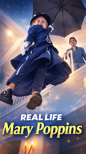 Real life flying Mary Poppins incredible costume reveal