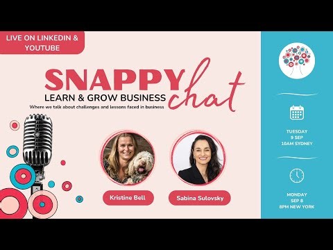 Learn & Grow Snappy Chat w/ Performance & Vitality Expert Sabina Sulovsky