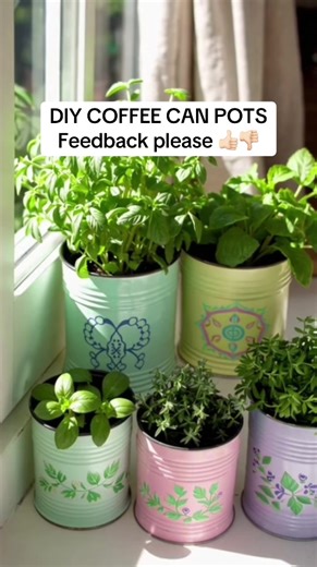 Transform Coffee Cans into Herb Garden Planters