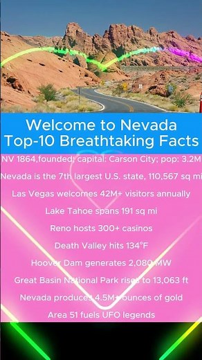 Welcome to Nevada: Top 10 Breathtaking Facts #USA #state #Nevada