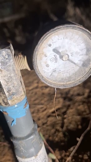 pressure testing the gas line.