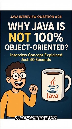 Why Java Is Not 100% Object-Oriented | Java Interview Question #coding