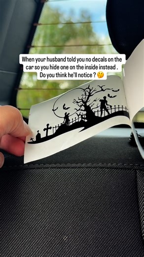 Car Decals and Accessories on Instagram: "Not ready to go full-on with outside decals yet? 👀 These little hidden ones are perfect for you ✨ It’s like a fun secret only you (and your passengers) get to enjoy 🖤 #cardecals #carstickers #decals #vinyldecals #vinylstickers #caraccessories #decalsticker #cardecoration #adhesivevinyl #windowdecals #halloween"