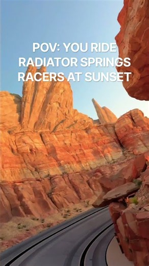 DISNEY CALIFORNIA ADVENTURE - RADIATOR SPRINGS RACERS AT SUNSET #disneyland #californiaadventure #la