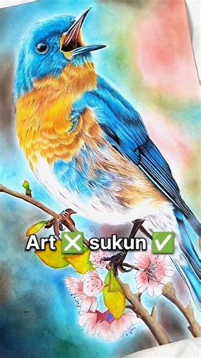 hyper realistic blue bird drawing 🐦🤯 | #shortsfeed #drawing #birddrawing #viralshorts