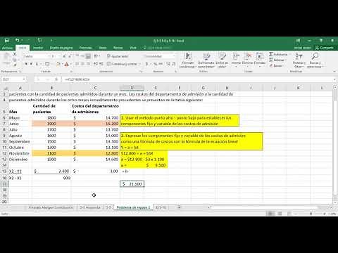 Diagrama de dispersión y punto alto punto bajo