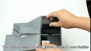 X-Large Double Deck Box with 3 Tray Pro Twin Flip Deck Case for 200+ Sleeved Cards Fits for MTG/TCG/CCG with 3 Tray