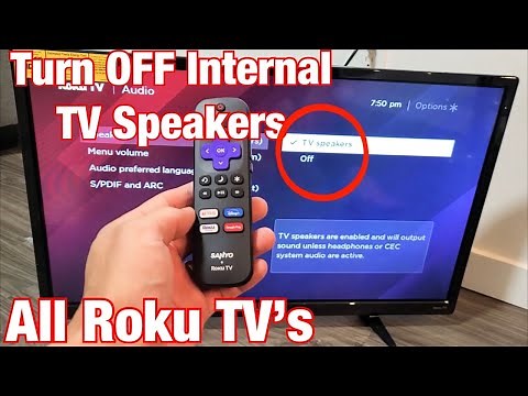 How to Turn OFF TV Internal Speaker on All Roku TV's (TCL, Hisense, Westinghouse, Element, etc)