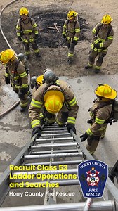 LADDER AND SEARCH OPS AT HCFR TRAINING ACADEMY - Check out members of Horry County Fire Rescue Recruit Class 53, working with the Fire Training Division and crews from Station 23 (University) on ladder and search operations! #HCFR | Horry County Fire Rescue