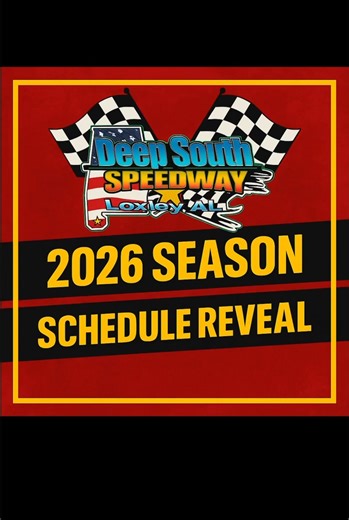 🎉 Alright folks — here it is in all its glory! 🎉 The official 2026 Deep South Speedway Schedule! 🏁🔥 Please remember — this schedule is subject to change! We’ll be adding special events and surprises to some race nights as we get closer, so stay tuned for updates! 👀 👇 Here’s what’s coming your way 👇 📅 2026 Season Schedule • FEB 26–28 — Clash on the Coast • MAR 6-7 — USCS Sprint Cars Winter Heat Series (Rounds 9 & 10) • MAR 20 — Open Practice • MAR 21 — Opening Night: Night of Champions • 