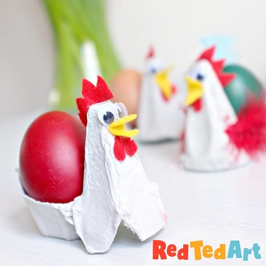 Egg Carton Chicken - Wonderful Egg Carton Craft for Easter