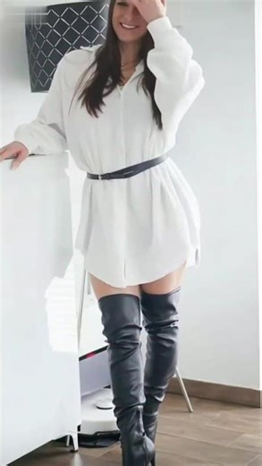 Women in super long thigh high leather boots #fashion #style #beauty #boots #legs #ootd #leather