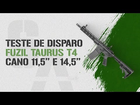 Teste de disparo com Fuzil Taurus T4 calibre 5,56