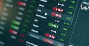 Stock Market or Stock Exchange Information with Data of Price, Change, and Volume. Financial Indexes