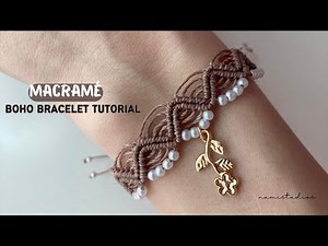 DIY Boho Macrame Bracelet | Easy Tutorial with Beads & Charm