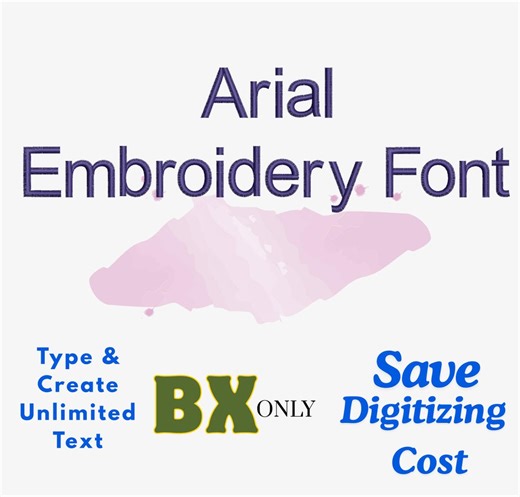 Arial Embroidery Font – BX Format Keyboard Font for Embrilliance (instant Download) - Etsy