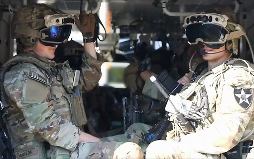 美军AR新装备IVAS 护目镜，未来感十足。