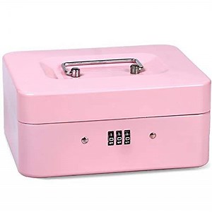 [Hot Item] Combination Lock Safe Metal Money Box Money Tray Small Cash Box