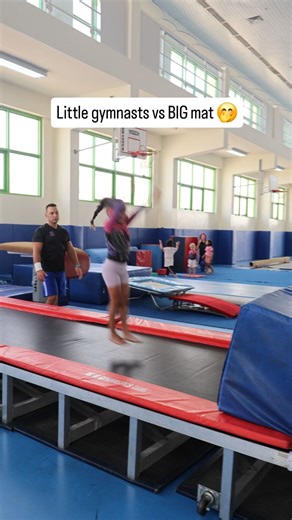 Acro Gymnastics Club on Instagram: "The mat may be bigger… but cuteness always wins 🫶 . . #flips #littlegymnast #sportforkids #sportmotivation #uaegymnastics #gymnasticsnearme #gymnasticsalain #alainmoms #momsofinstagram #artisticgymnastics #activitiesforkids"