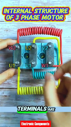 Internal Structure of 3 Phase Motor, Star and Delta Connections #fblifestyle | 𝐄𝐥𝐞𝐜𝐭𝐫𝐨𝐧𝐢𝐜 𝐂𝐨𝐦𝐩𝐨𝐧𝐞𝐧𝐭𝐬