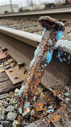 Railroad Spike Restoration That's Oddly Satisfying #rust #transformation #cleaning