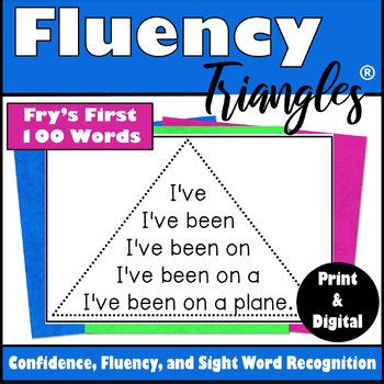 First Grade Reading Passages - Fluency Triangles® Pyramids - Fry First 100 Words
