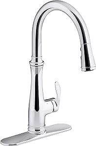 KOHLER K-29108-CP Bellera Touchless Kitchen Faucets with Pull Down Sprayer, Touchless Kitchen Sink Faucets, Polished Chrome