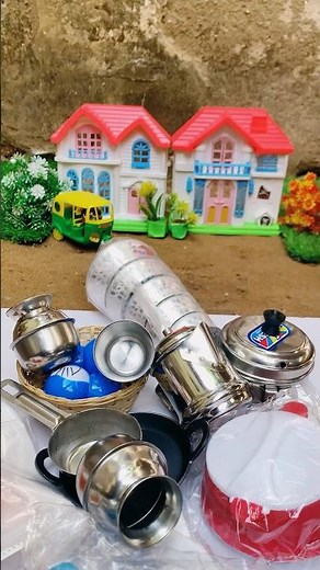 Small Unboxing Miniature Kitchen Set | Real Cooking set #asmr #minifood #miniaturecooking