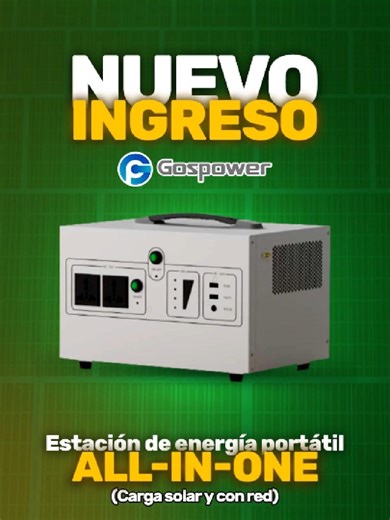 Nuevo ingreso de la Estación de energía portátil ALL-IN-ONE gospower #panelsolar #panelessolares #energiasolar #parati #fyp #energia #precio #electricidad #inversor