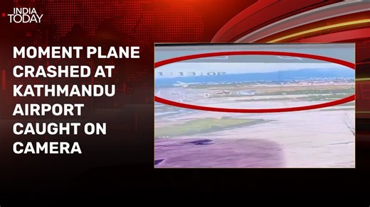 Video: Moment plane crashed at Kathmandu airport caught on camera
