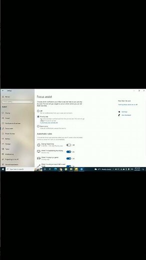 How the focus assist works in widows #windows10 #windows11 #focus #assist #microsoft