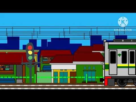 KRL TOEI 6000 BERPAPASAN SAMA KA JAYABAYA [ ANIMATION TRAINZ INDONESIAN 2D ]