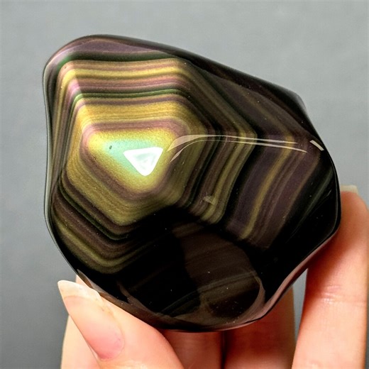 Rainbow Obsidian Freeform From Jalisco, Mexico, Small Colorful Banded Pattern Polished - Etsy