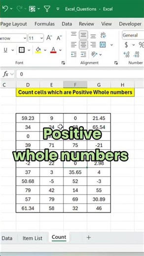 How to count positive whole numbers in Excel! | SUM with MOD Formula 😎