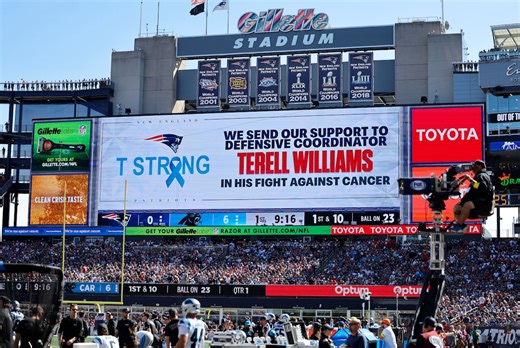 ‘Bigger than football:’ Terrell Williams visits Patriots facility amid cancer battle